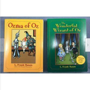 Lof of 2:Ozma of Oz & Wonderful Wizard Oz Illustr Children Story Book Frank Baum